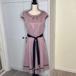 Lindy Bop Women's 10 Plum/Purple  “Bethany" Dress Short Sleeve New